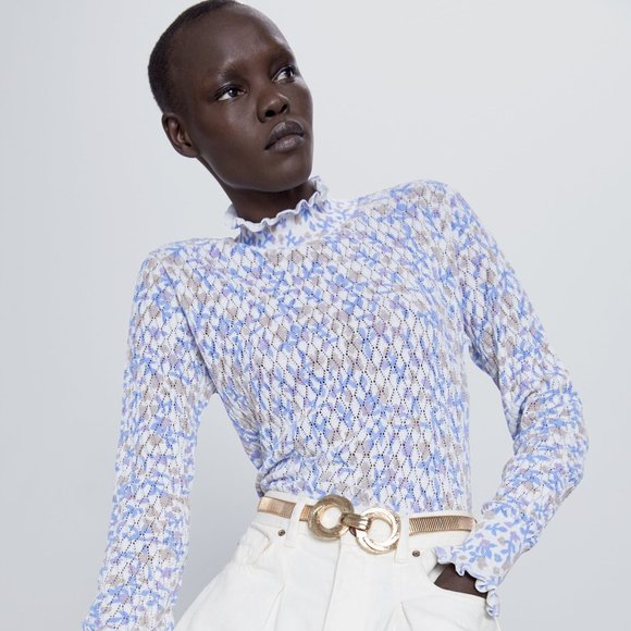 ZARA GOLD METAL STRETCH BELT - Picture 4 of 7